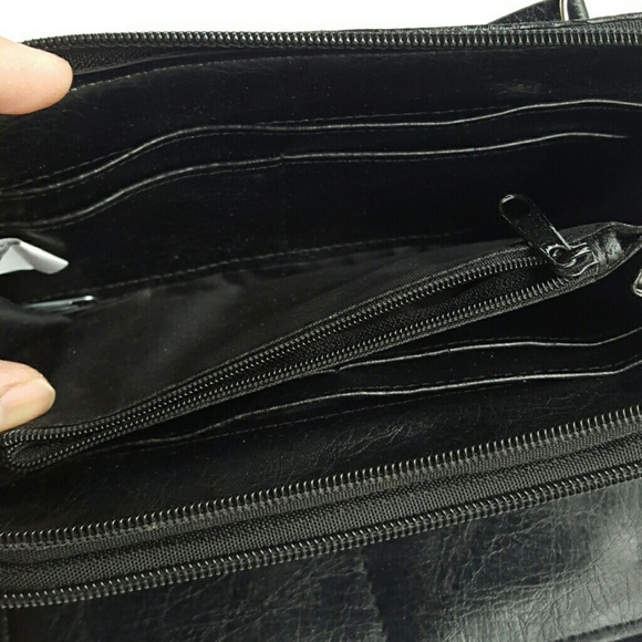 Laura Jones black 2 compartment purse - Picture 6 of 8